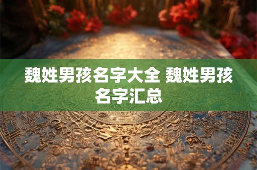 魏姓男孩名字大全 魏姓男孩名字汇总