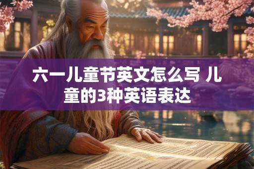 六一儿童节英文怎么写 儿童的3种英语表达