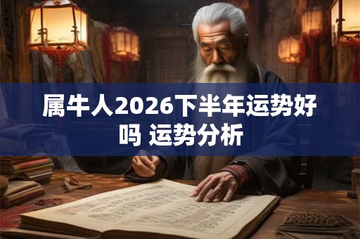 属牛人2026下半年运势好吗 运势分析