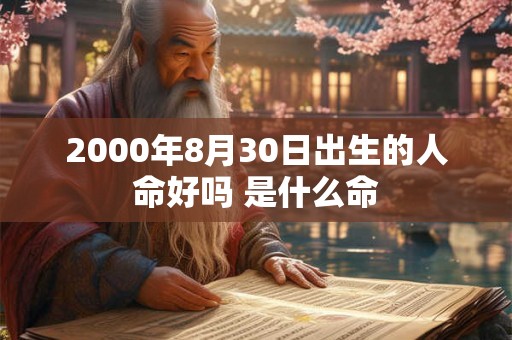 2000年8月30日出生的人命好吗 是什么命