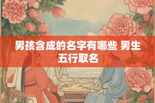 男孩含成的名字有哪些 男生五行取名