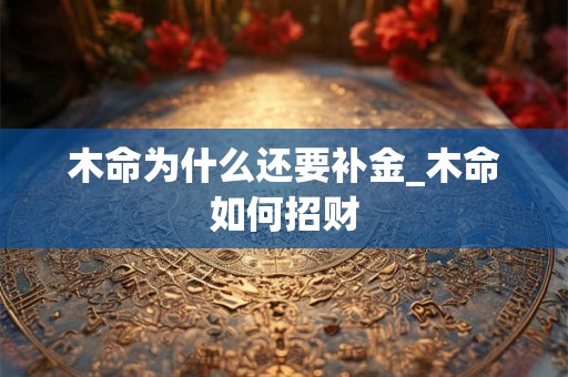 木命为什么还要补金_木命如何招财 木命为什么还要补金_木命如何招财