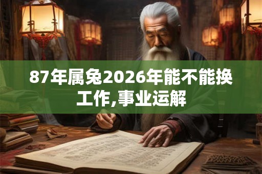 87年属兔2026年能不能换工作,事业运解