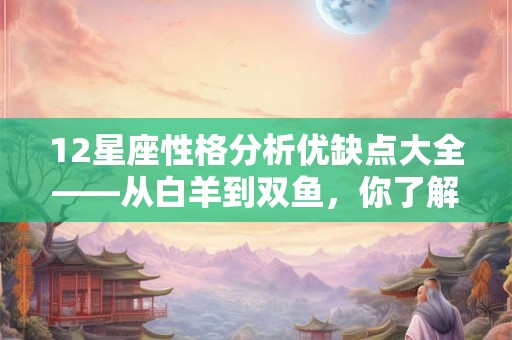 12星座性格分析优缺点大全——从白羊到双鱼,你了解吗? 12星座性格分析优缺点大全——从白羊到双鱼,你了解吗?