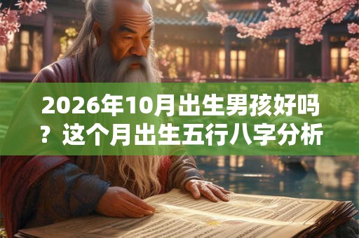 2026年10月出生男孩好吗？这个月出生五行八字分析