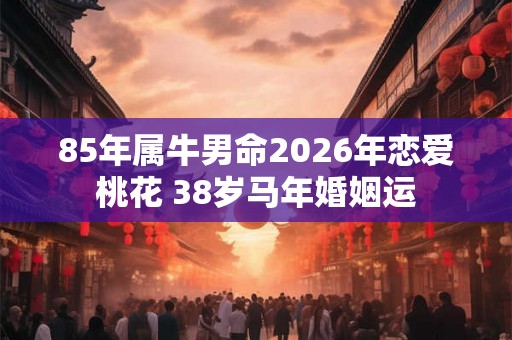 85年属牛男命2026年恋爱桃花 38岁马年婚姻运