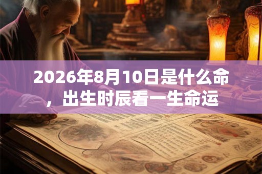 2026年8月10日是什么命，出生时辰看一生命运