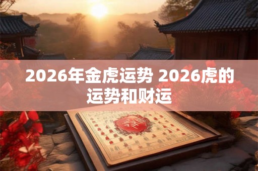 2026年金虎运势 2026虎的运势和财运