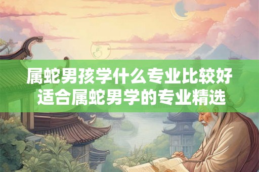 属蛇男孩学什么专业比较好 适合属蛇男学的专业精选