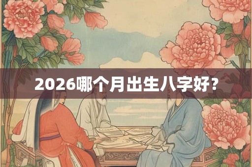2026哪个月出生八字好？