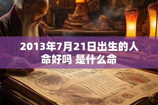2013年7月21日出生的人命好吗 是什么命