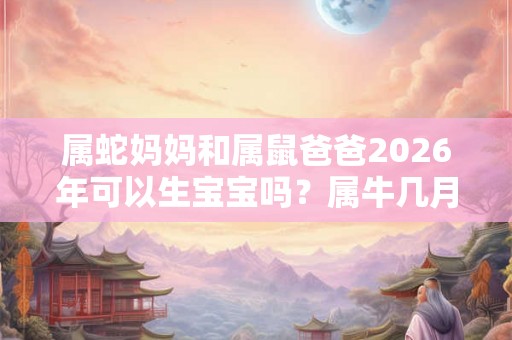 属蛇妈妈和属鼠爸爸2026年可以生宝宝吗？属牛几月生好？