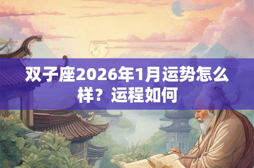 双子座2026年1月运势怎么样?运程如何 双子座2026年1月运势怎么样?运程如何