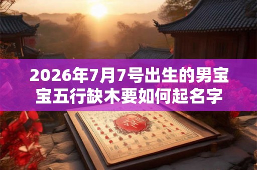 2026年7月7号出生的男宝宝五行缺木要如何起名字