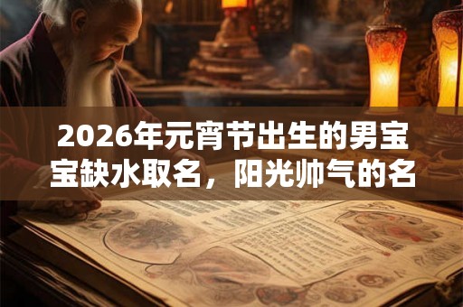 2026年元宵节出生的男宝宝缺水取名，阳光帅气的名字精选