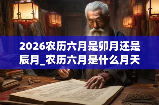 2026农历六月是卯月还是辰月_农历六月是什么月天干地支