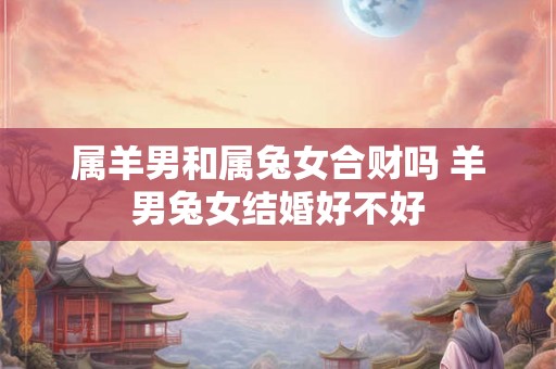 属羊男和属兔女合财吗 羊男兔女结婚好不好