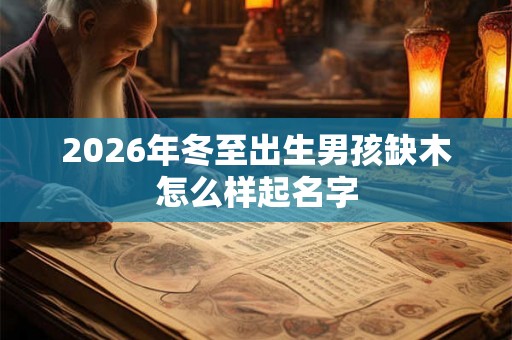 2026年冬至出生男孩缺木怎么样起名字