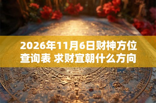 2026年11月6日财神方位查询表 求财宜朝什么方向