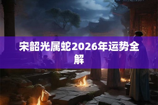 宋韶光属蛇2026年运势全解