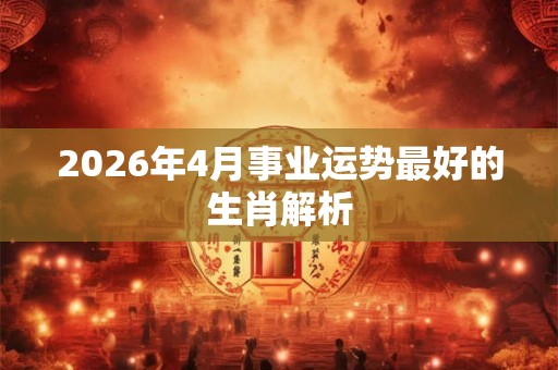 2026年4月事业运势最好的生肖解析