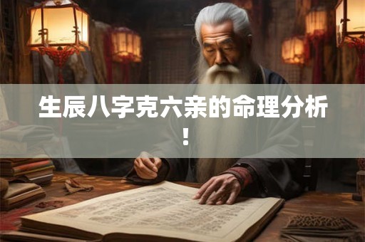 生辰八字克六亲的命理分析！