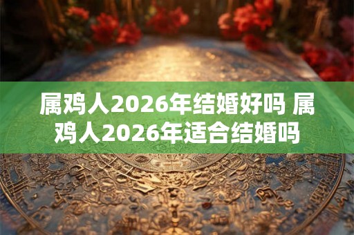 属鸡人2026年结婚好吗 属鸡人2026年适合结婚吗