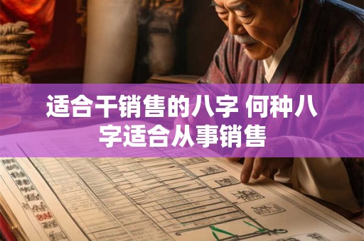 适合干销售的八字 何种八字适合从事销售 适合干销售的八字 何种八字适合从事销售