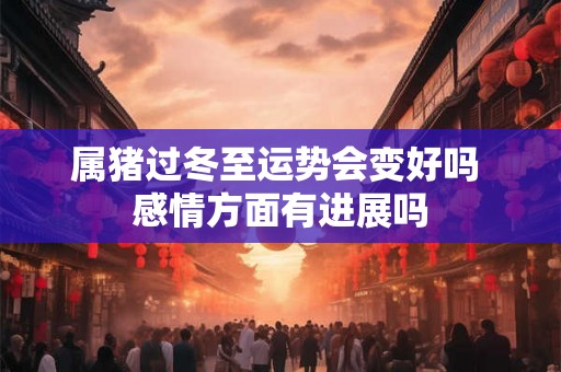 属猪过冬至运势会变好吗 感情方面有进展吗