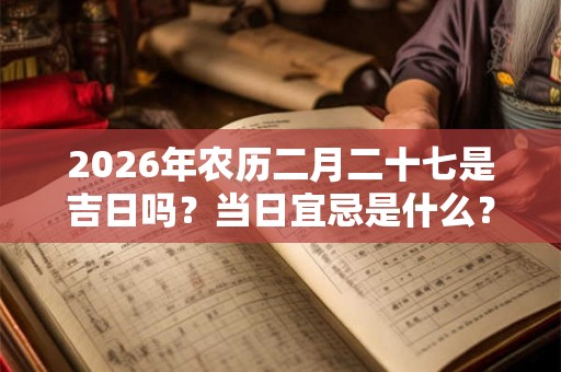 2026年农历二月二十七是吉日吗？当日宜忌是什么？