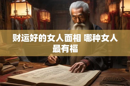 财运好的女人面相 哪种女人最有福