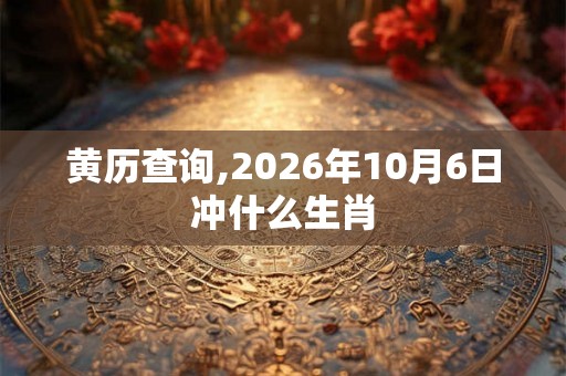 黄历查询,2026年10月6日冲什么生肖