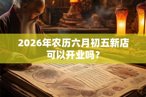 2026年农历六月初五新店可以开业吗？