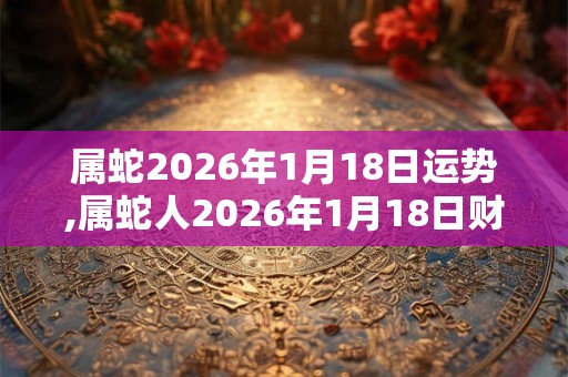 属蛇2026年1月18日运势,属蛇人2026年1月18日财运,生肖蛇2026年1月18日运势 属蛇2026年1月18日运势,属蛇人2026年1月18日财运,生肖蛇2026年1月18日运势