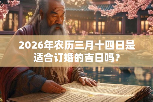 2026年农历三月十四日是适合订婚的吉日吗？