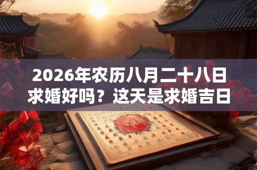 2026年农历八月二十八日求婚好吗？这天是求婚吉日吗？