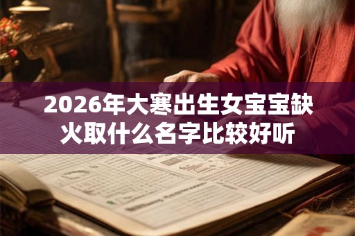 2026年大寒出生女宝宝缺火取什么名字比较好听