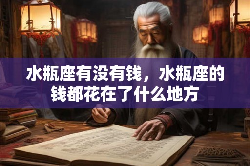 水瓶座有没有钱，水瓶座的钱都花在了什么地方