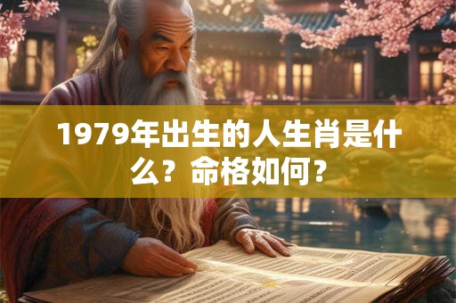 1979年出生的人生肖是什么？命格如何？