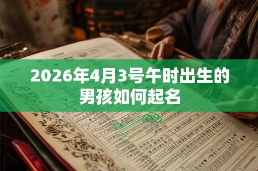 2026年4月3号午时出生的男孩如何起名 2026年4月3号午时出生的男孩如何起名