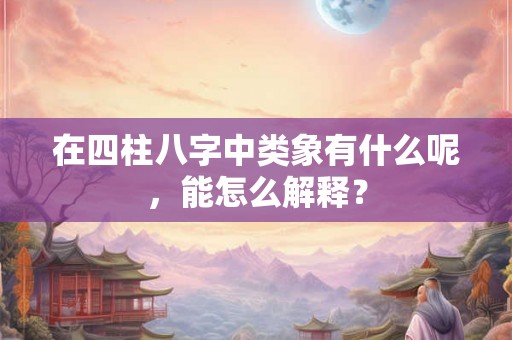 在四柱八字中类象有什么呢，能怎么解释？