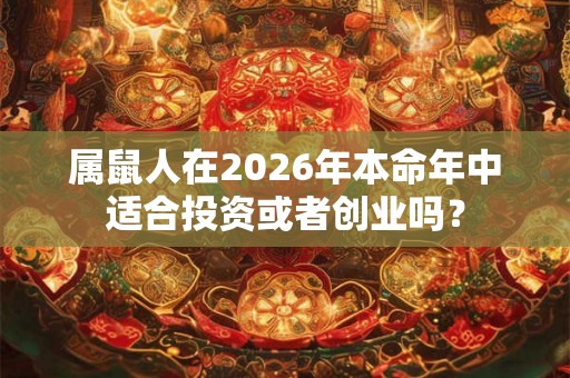 属鼠人在2026年本命年中适合投资或者创业吗？