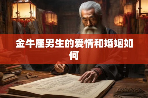 金牛座男生的爱情和婚姻如何