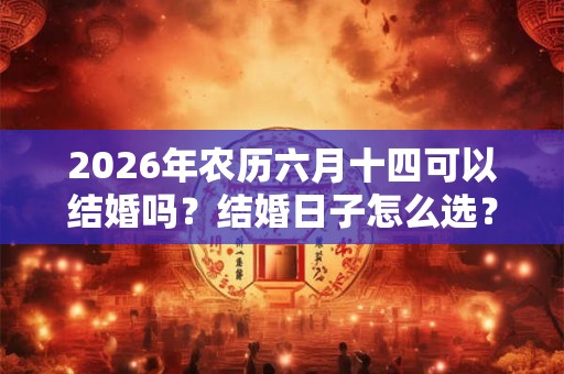 2026年农历六月十四可以结婚吗？结婚日子怎么选？