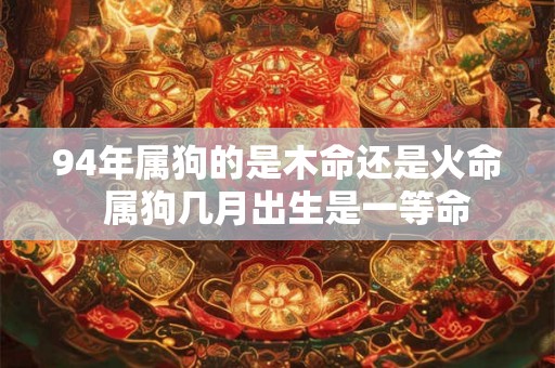 94年属狗的是木命还是火命  属狗几月出生是一等命
