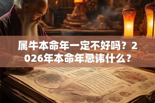 属牛本命年一定不好吗？2026年本命年忌讳什么？