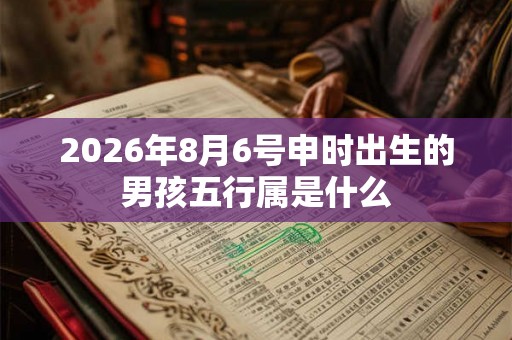 2026年8月6号申时出生的男孩五行属是什么