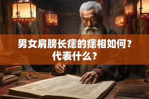 男女肩膀长痣的痣相如何？代表什么？