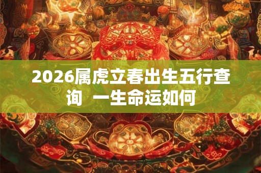 2026属虎立春出生五行查询  一生命运如何
