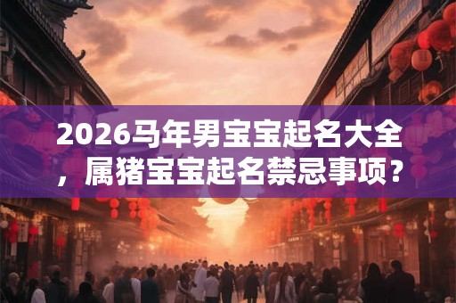 2026马年男宝宝起名大全，属猪宝宝起名禁忌事项？